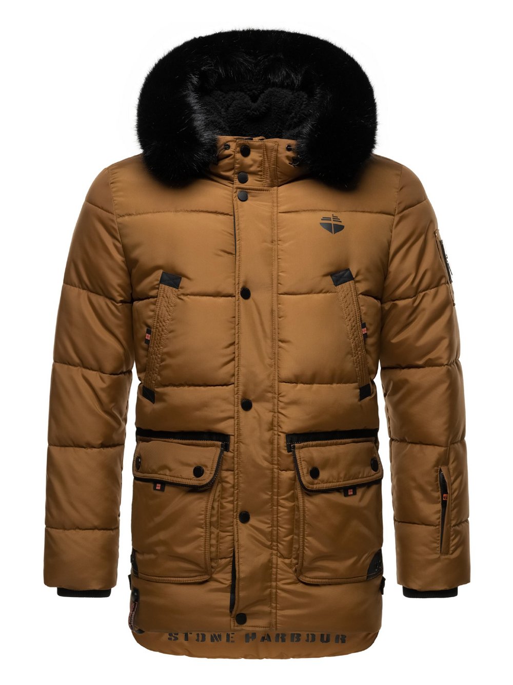 STONE HARBOUR Winterjacke Herren braun, XL