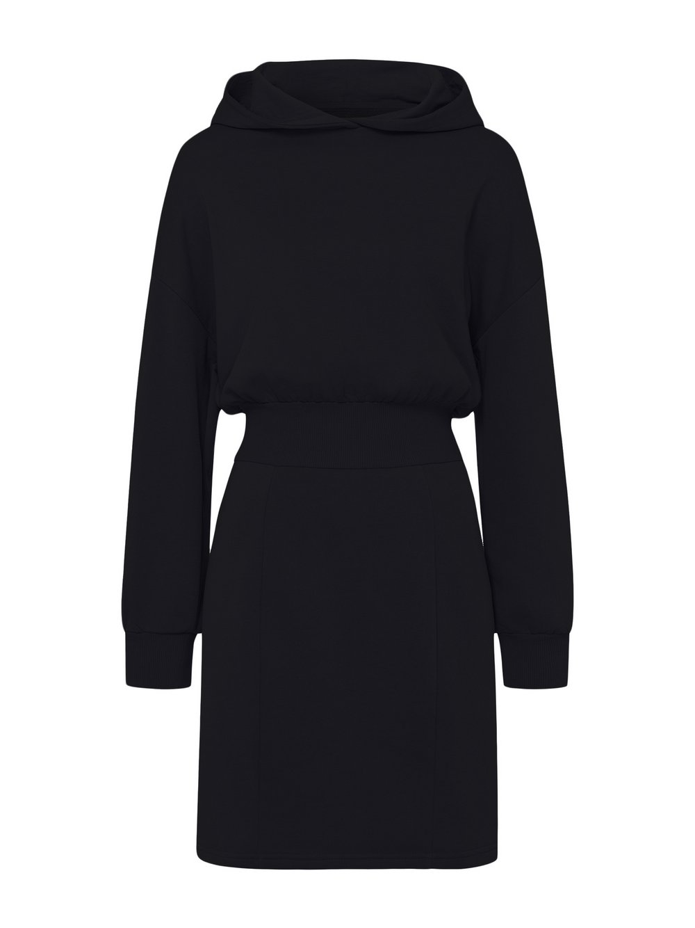 Les Lunes Hoodie-Kleid Damen Baumwolle schwarz, M