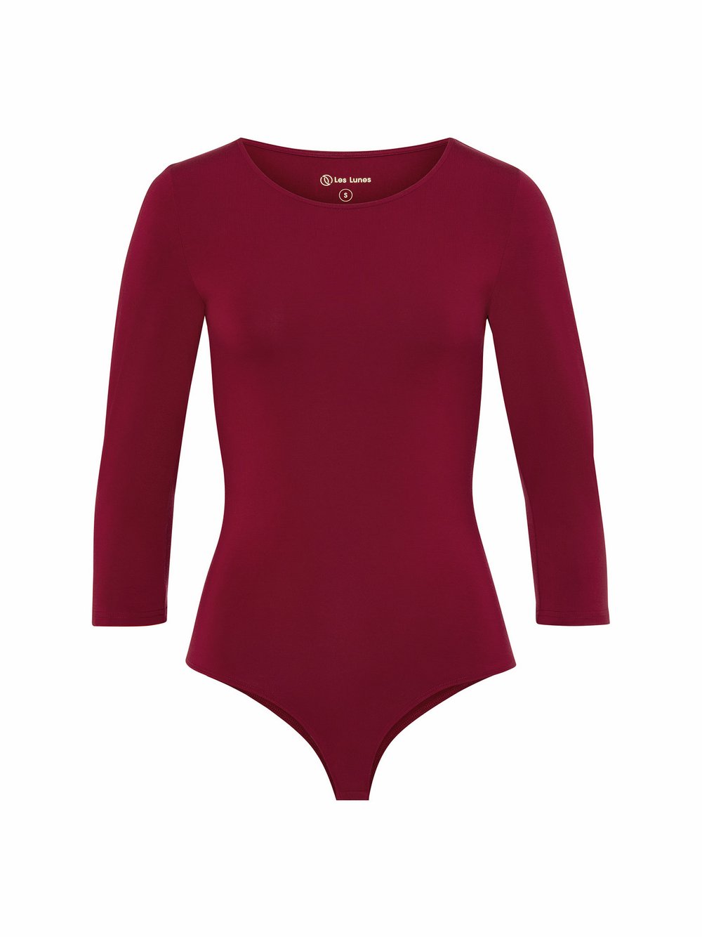 Les Lunes Body mit 3/4-Arm Damen Viskose rot, XL