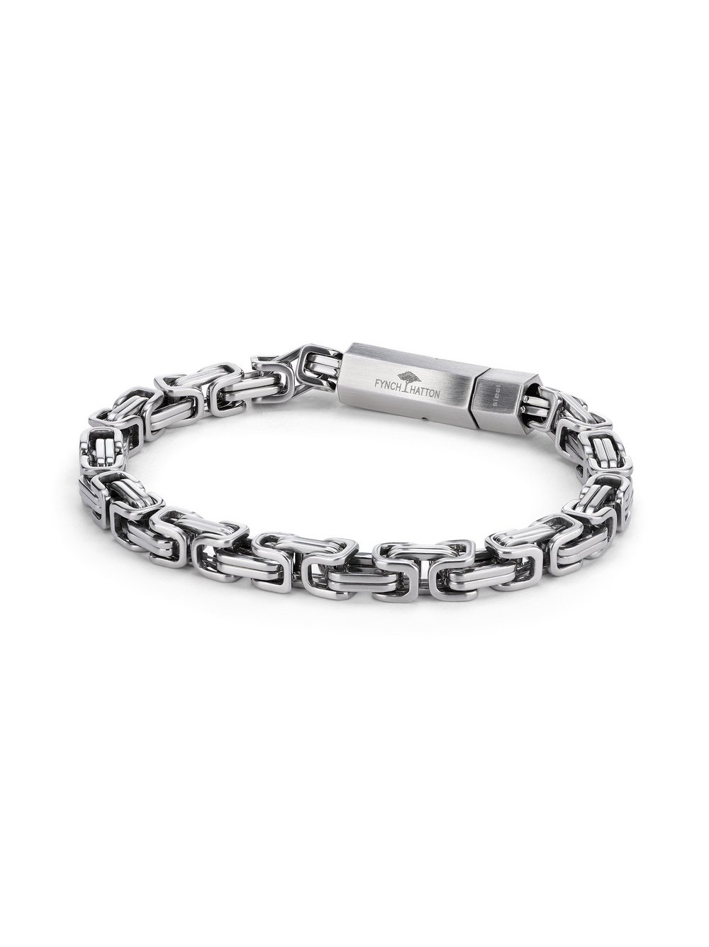 Fynch-Hatton Armband Herren Edelstahl silber, ONE SIZE