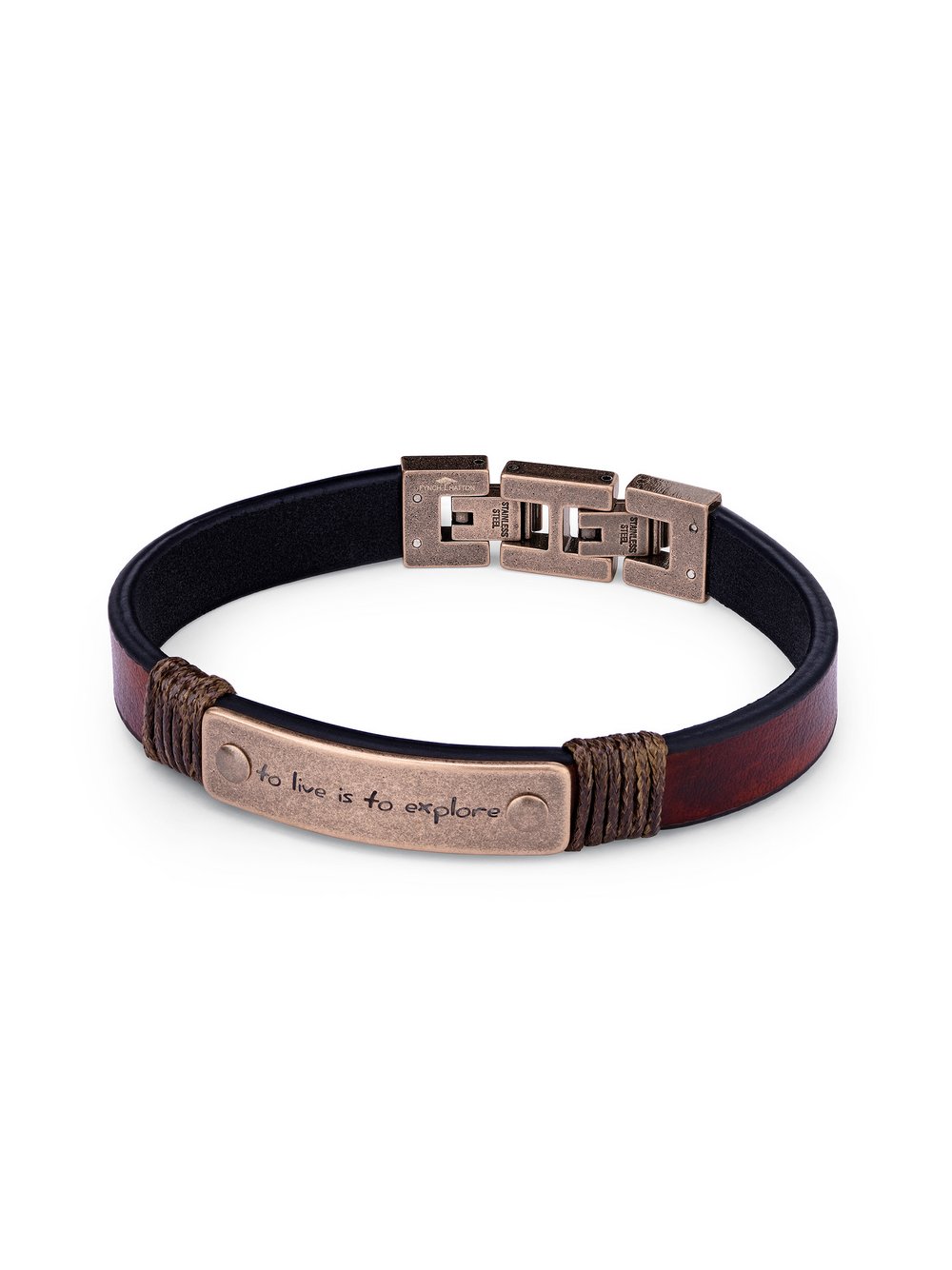 Thumbnail - Fynch-Hatton Armband Herren Leder braun, ONE SIZE