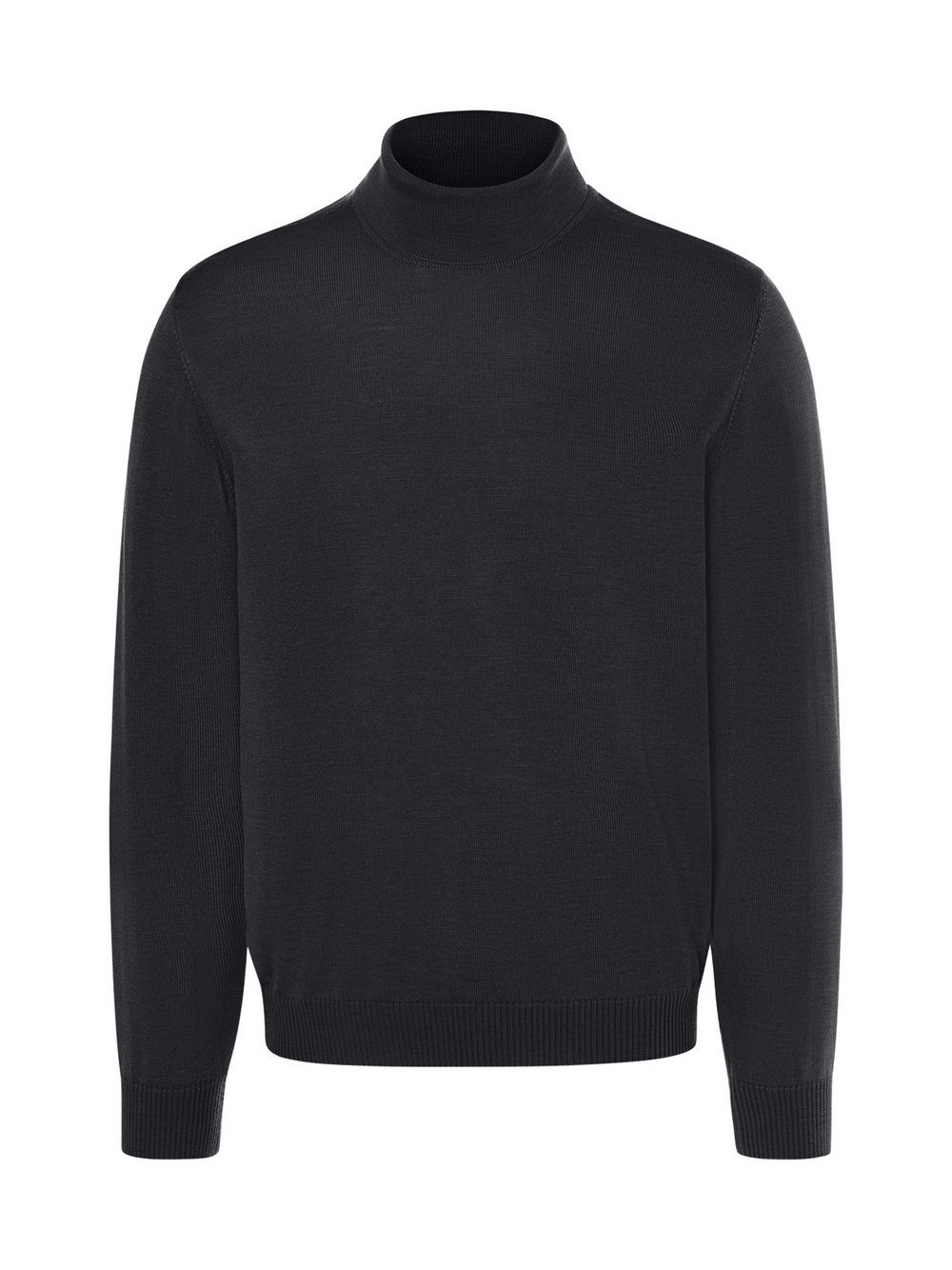 MAERZ Strickpullover aus Merinowolle Herren Wolle (100%) schwarz, 52