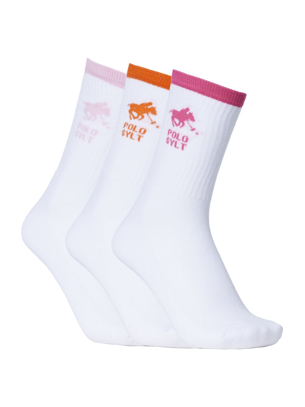 Polo Sylt Socken Damen Baumwolle weiß bedruckt, 35-36