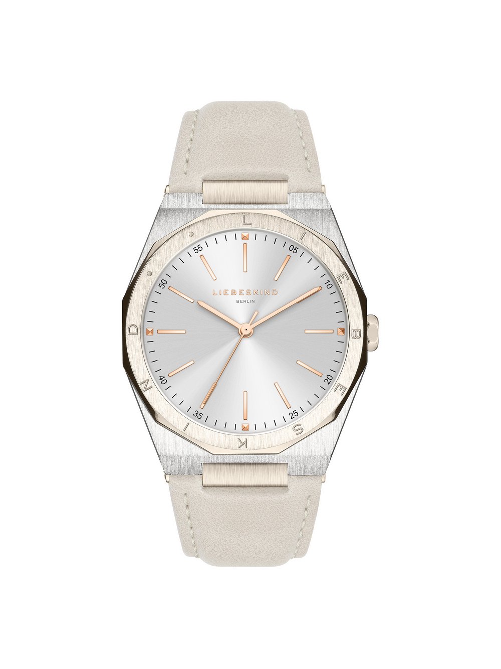 Liebeskind Berlin Armbanduhr Damen Leder beige, ONE SIZE