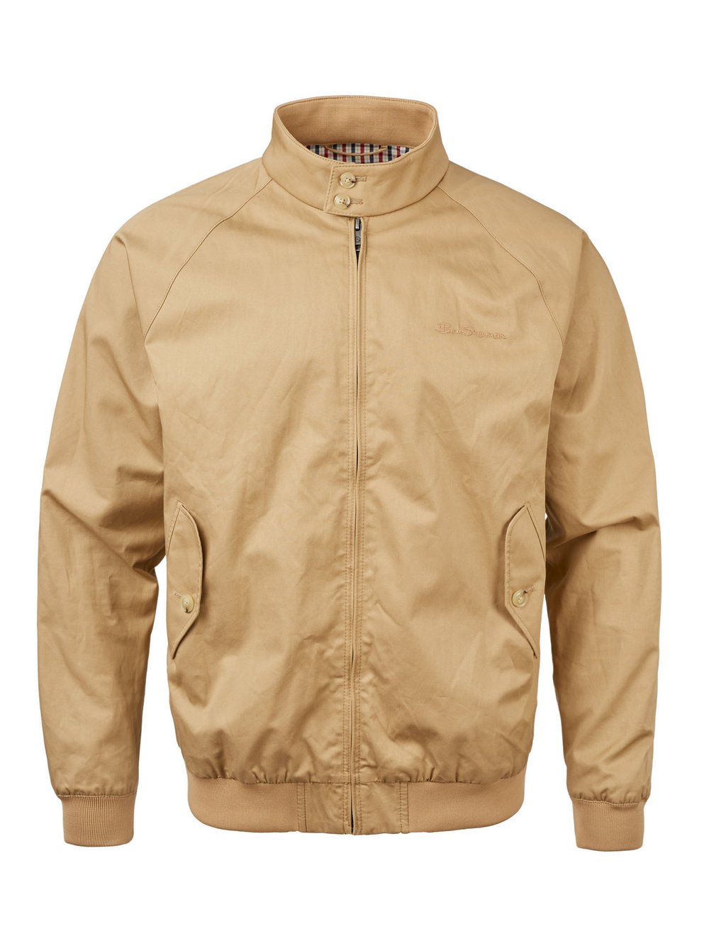 Ben Sherman Blouson Herren Baumwolle beige, XS