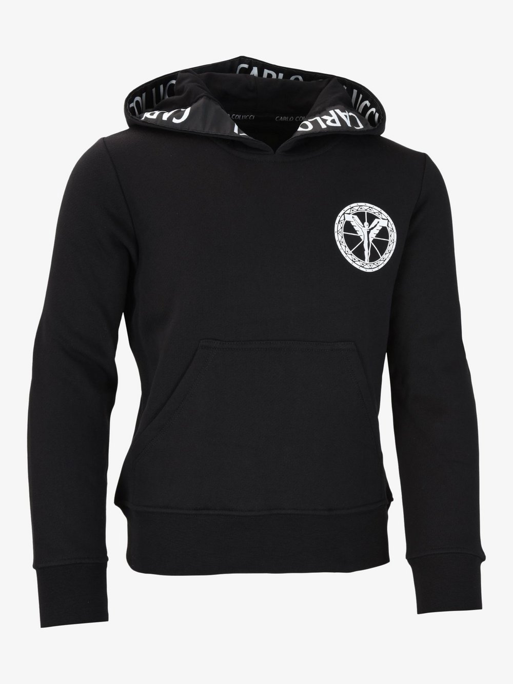 Carlo Colucci Kapuzensweatshirt  Jungen Baumwolle schwarz, 146