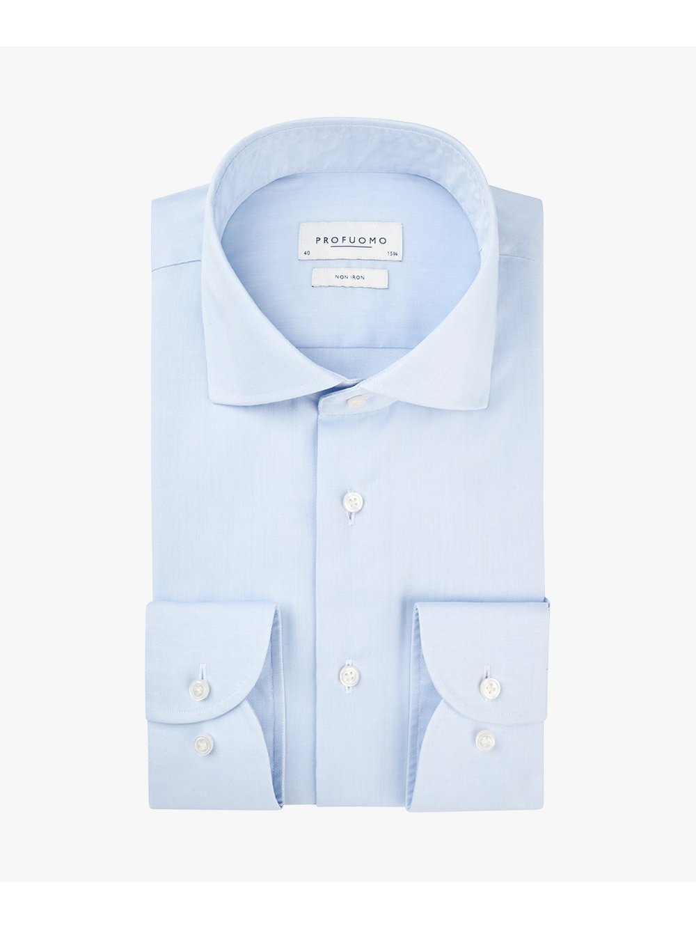 Profuomo Hemd Herren Slim Fit Baumwolle Haifisch blau, 40