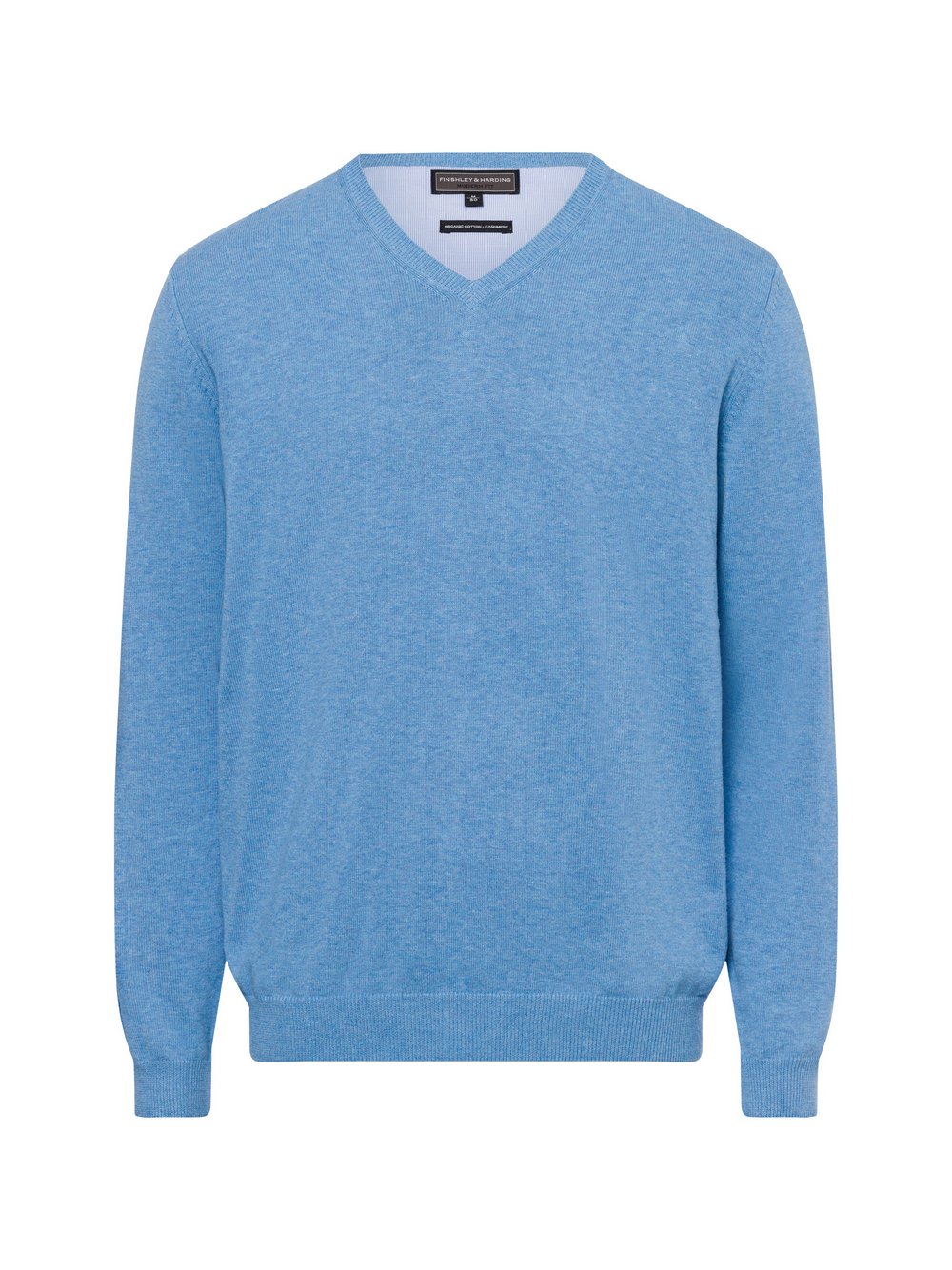 Finshley & Harding Pullover mit Cashmere-Anteil Herren Baumwolle blau, M