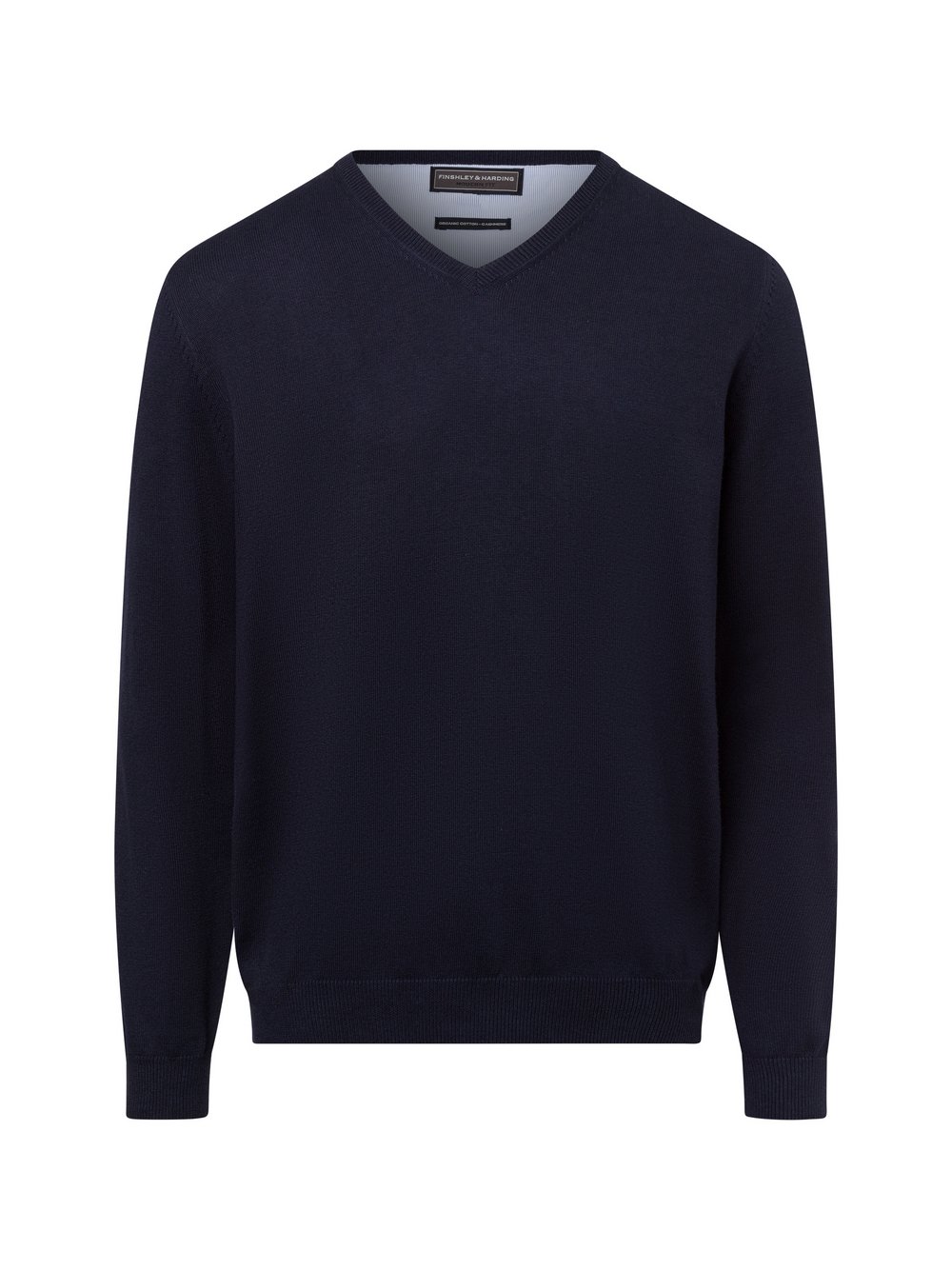 Finshley & Harding Pullover mit Cashmere-Anteil Herren Baumwolle blau, M