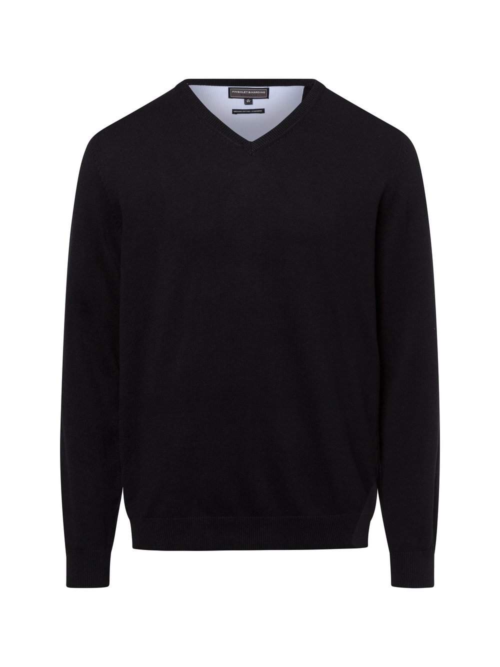 Finshley & Harding Pullover mit Cashmere-Anteil Herren Baumwolle schwarz, M