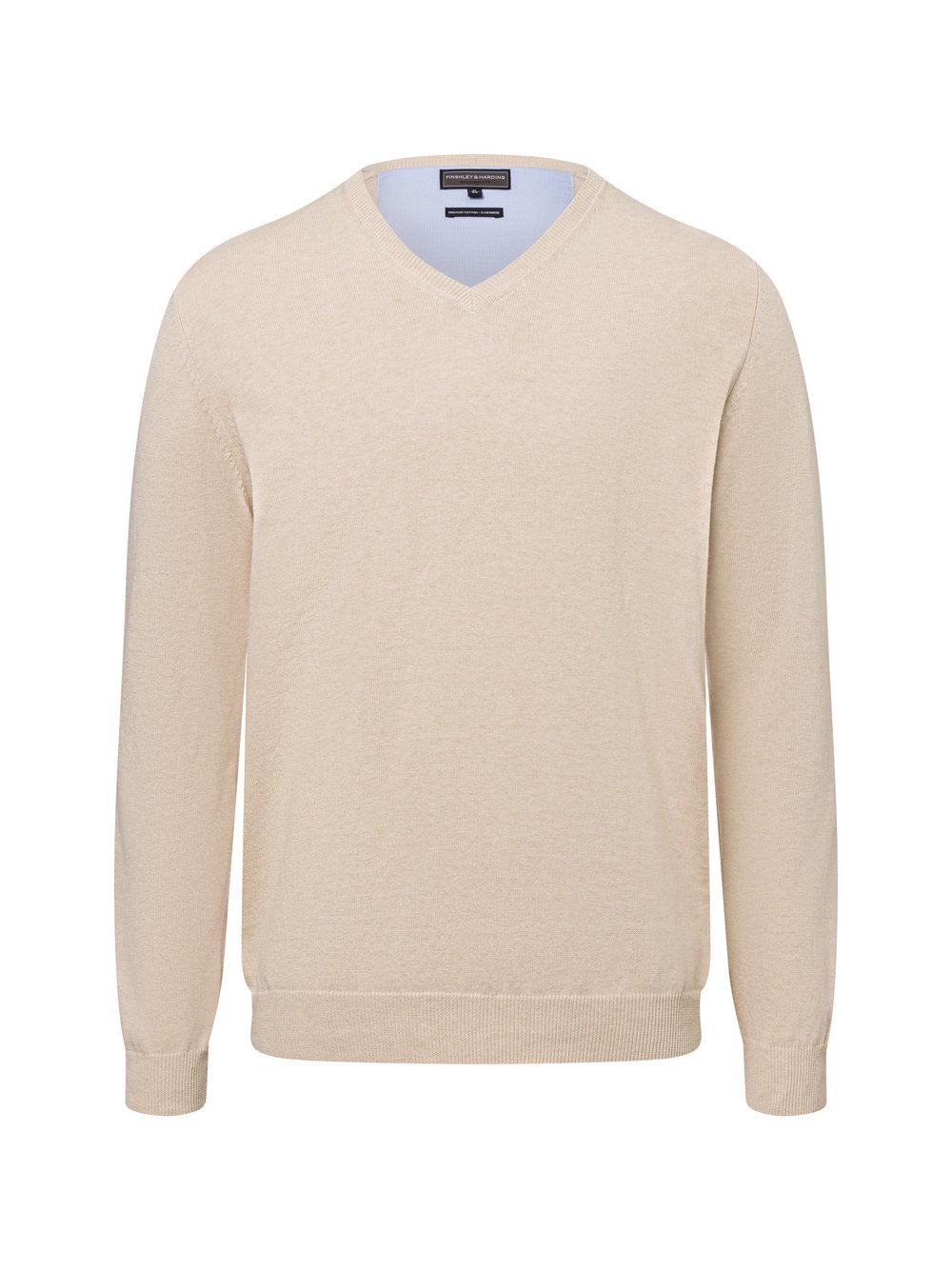 Finshley & Harding Pullover mit Cashmere-Anteil Herren Baumwolle weiß, M