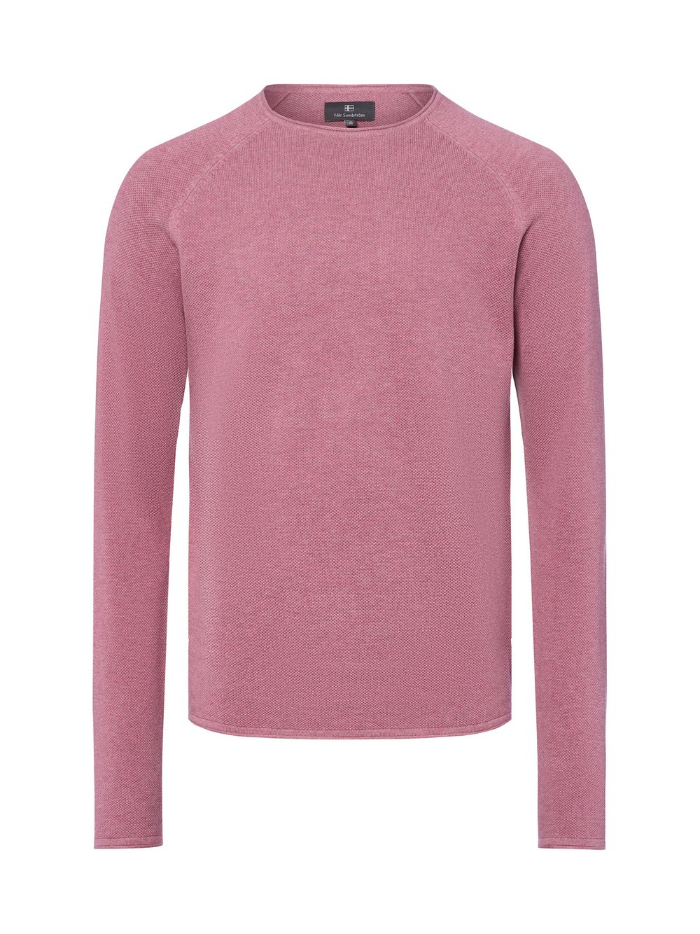 Nils Sundström Pullover Herren Baumwolle rosa meliert, XL