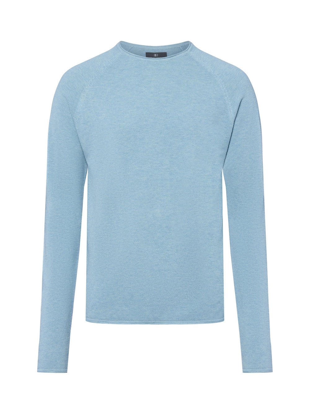 Nils Sundström Pullover Herren Baumwolle blau meliert, XL