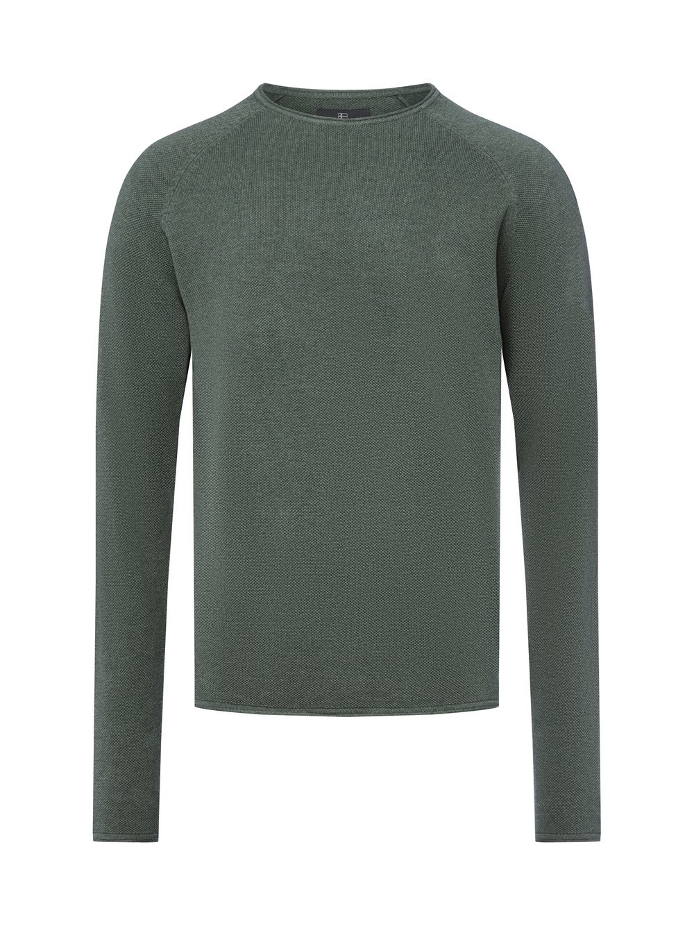 Nils Sundström Pullover Herren Baumwolle grün meliert, XXL