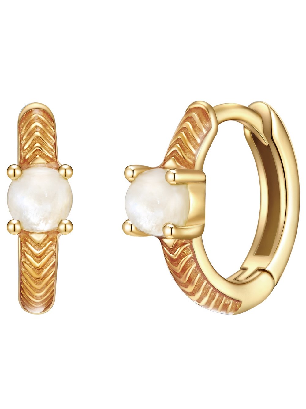 Thumbnail - Glanzstücke München Creolen Damen Sterlingsilber gold, ONE SIZE