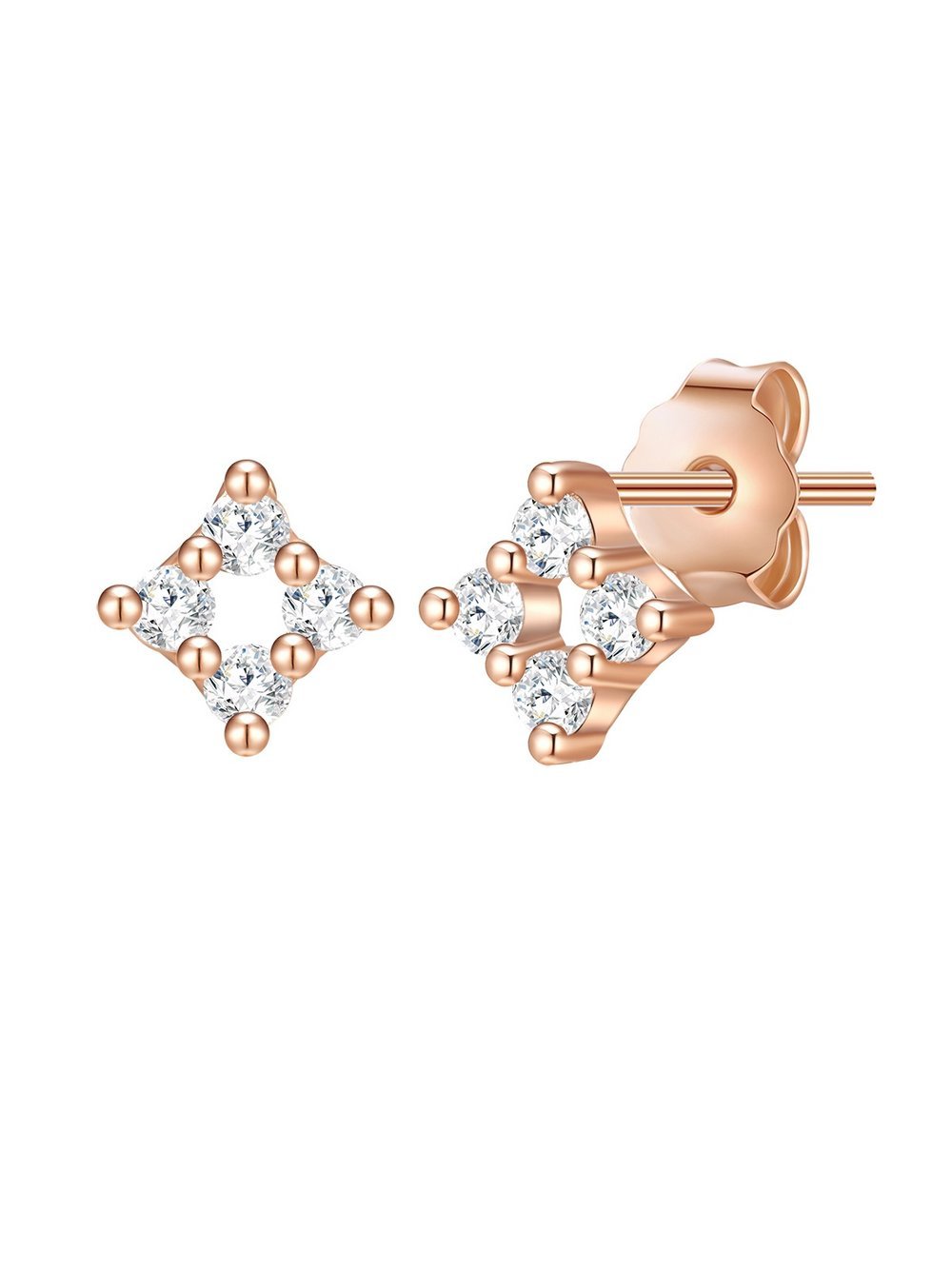 Glanzstücke München Ohrstecker Damen Sterlingsilber roségold, ONE SIZE