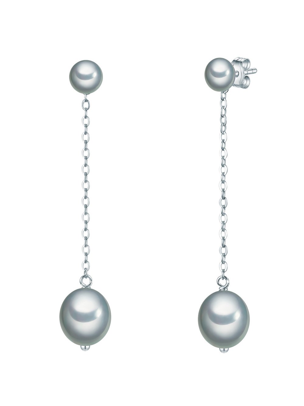 Valero Pearls Perlen-Ohrstecker Damen Sterlingsilber silber, ONE SIZE