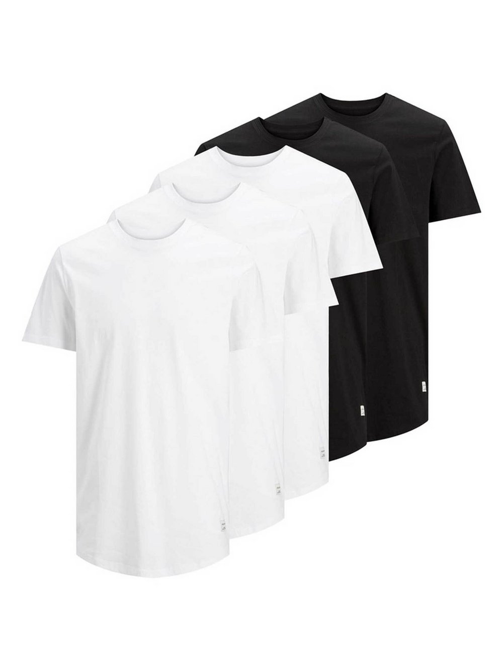 Jack & Jones T-Shirt 5er Pack Herren Baumwolle mehrfarbig, XXL