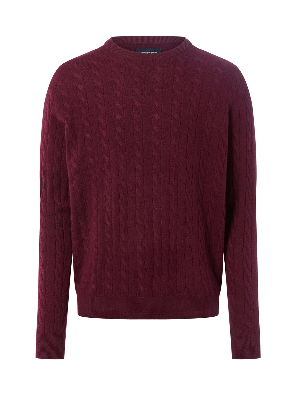 Andrew James Pullover mit Cashmere-Anteil Herren Wolle rot, XL