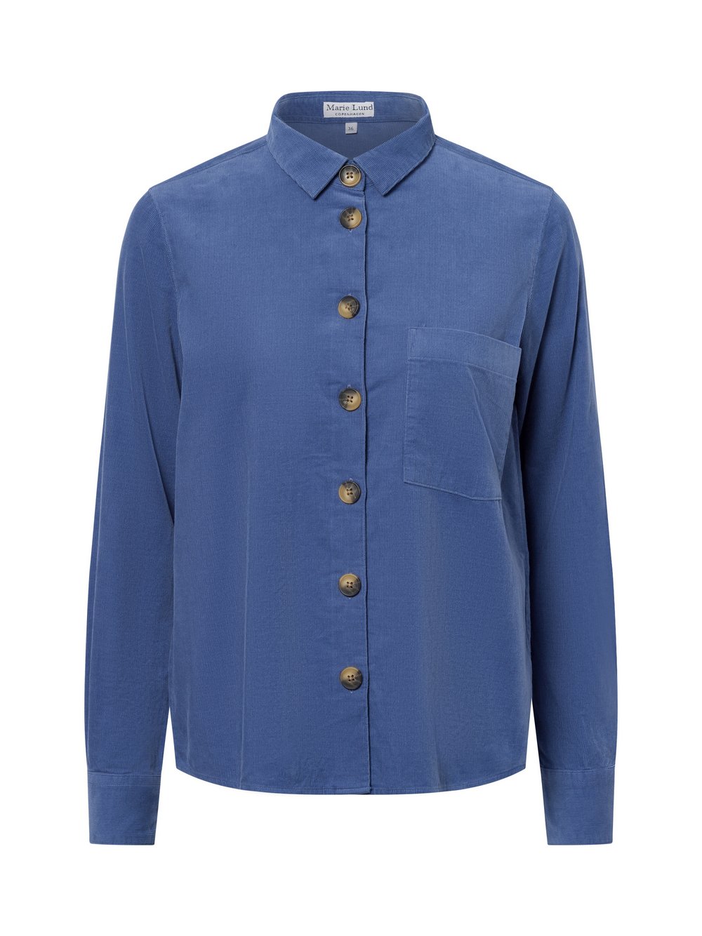 Marie Lund Cordbluse Damen blau, 36