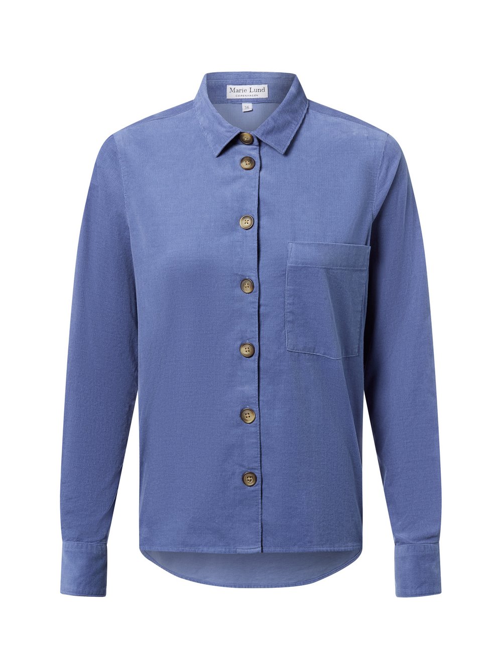 Marie Lund Cordbluse Damen blau, 38