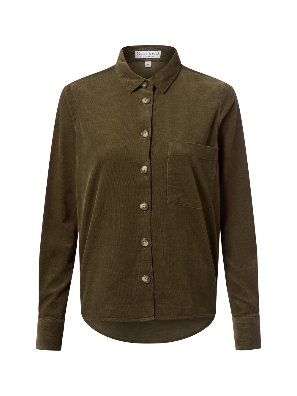 Marie Lund Cordbluse Damen grün, 42
