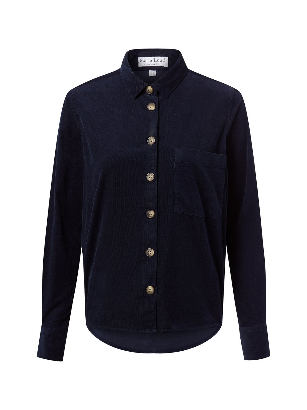 Marie Lund Cordbluse Damen blau, 42