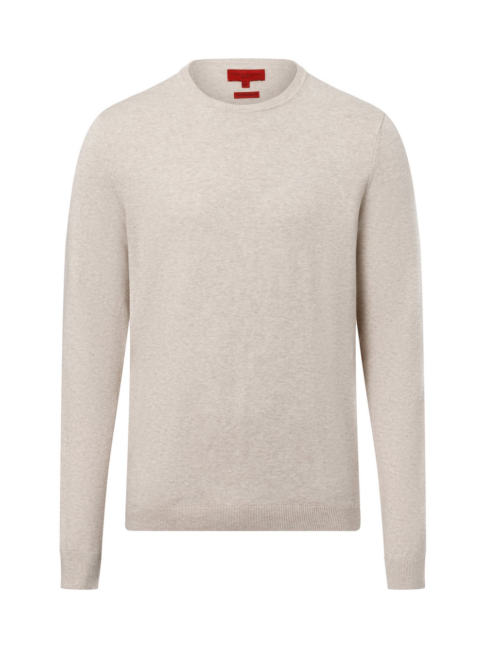 Finshley & Harding Pullover Herren Baumwolle beige, M