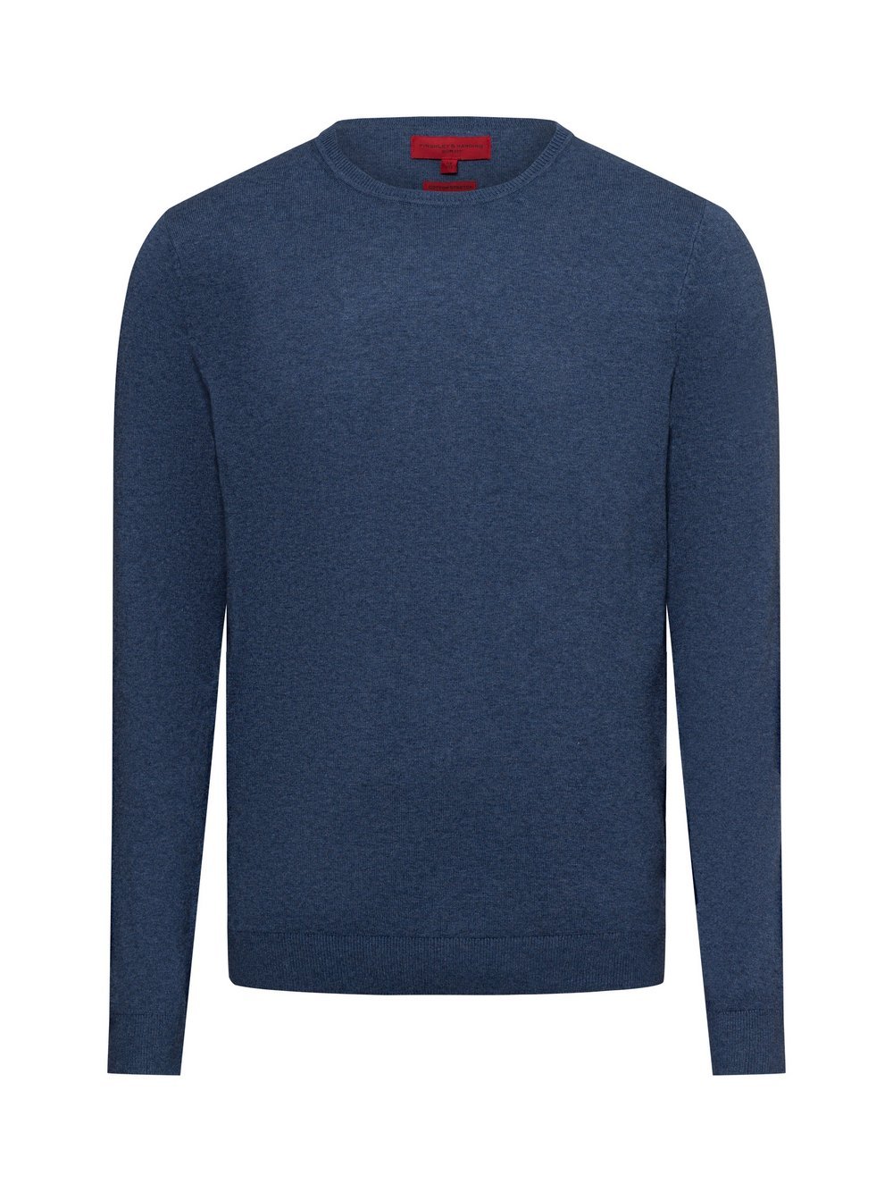 Finshley & Harding Pullover Herren Baumwolle blau meliert, L