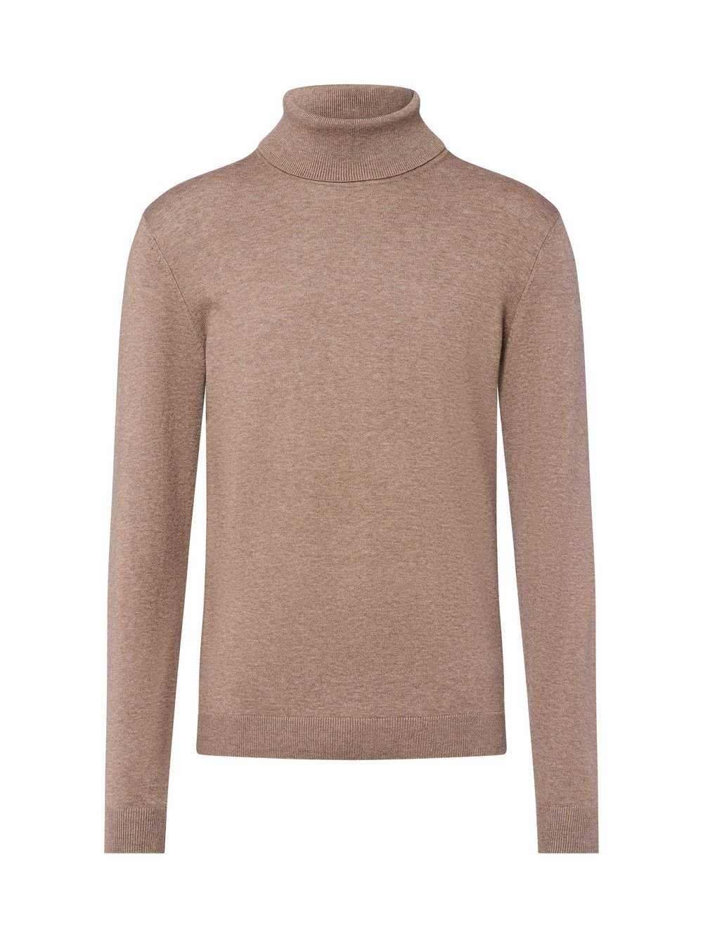 Finshley & Harding Rollkragenpullover Herren Baumwolle braun meliert, M