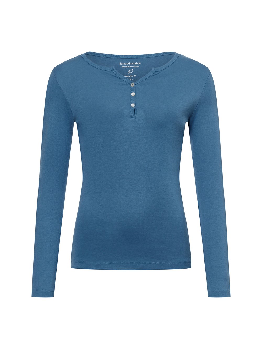 brookshire Langarmshirt Damen Baumwolle blau, S