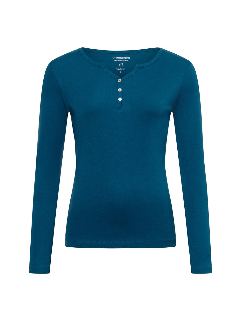 brookshire Langarmshirt Damen Baumwolle blau, M