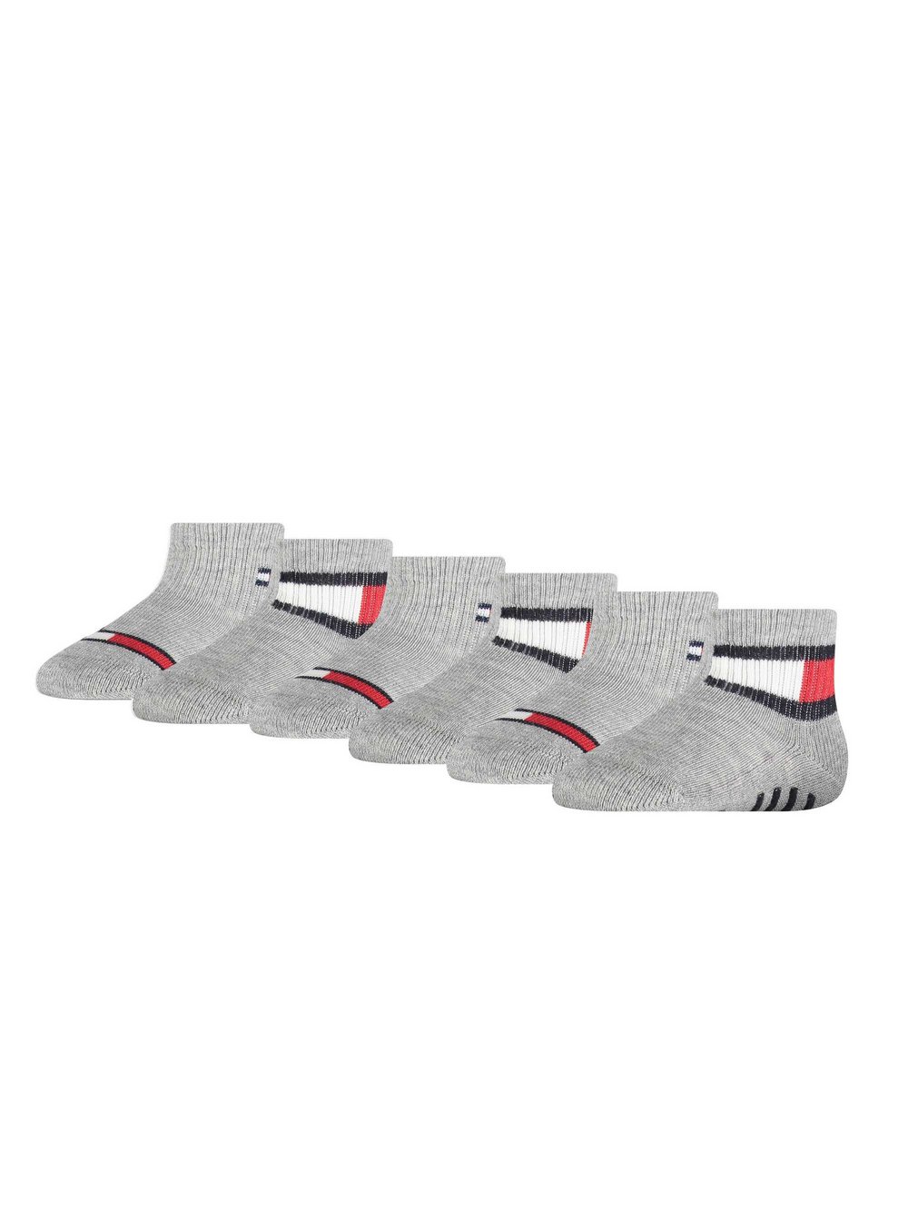 Tommy Hilfiger Socken 6er Pack Kinder Baumwolle grau, 19-22