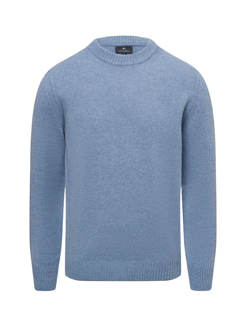 Nils Sundström Pullover Herren Schurwolle blau meliert, M