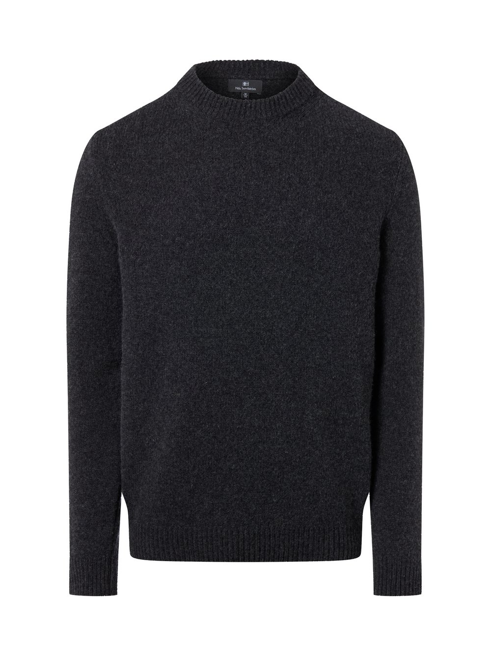 Nils Sundström Pullover Herren Schurwolle grau meliert, M