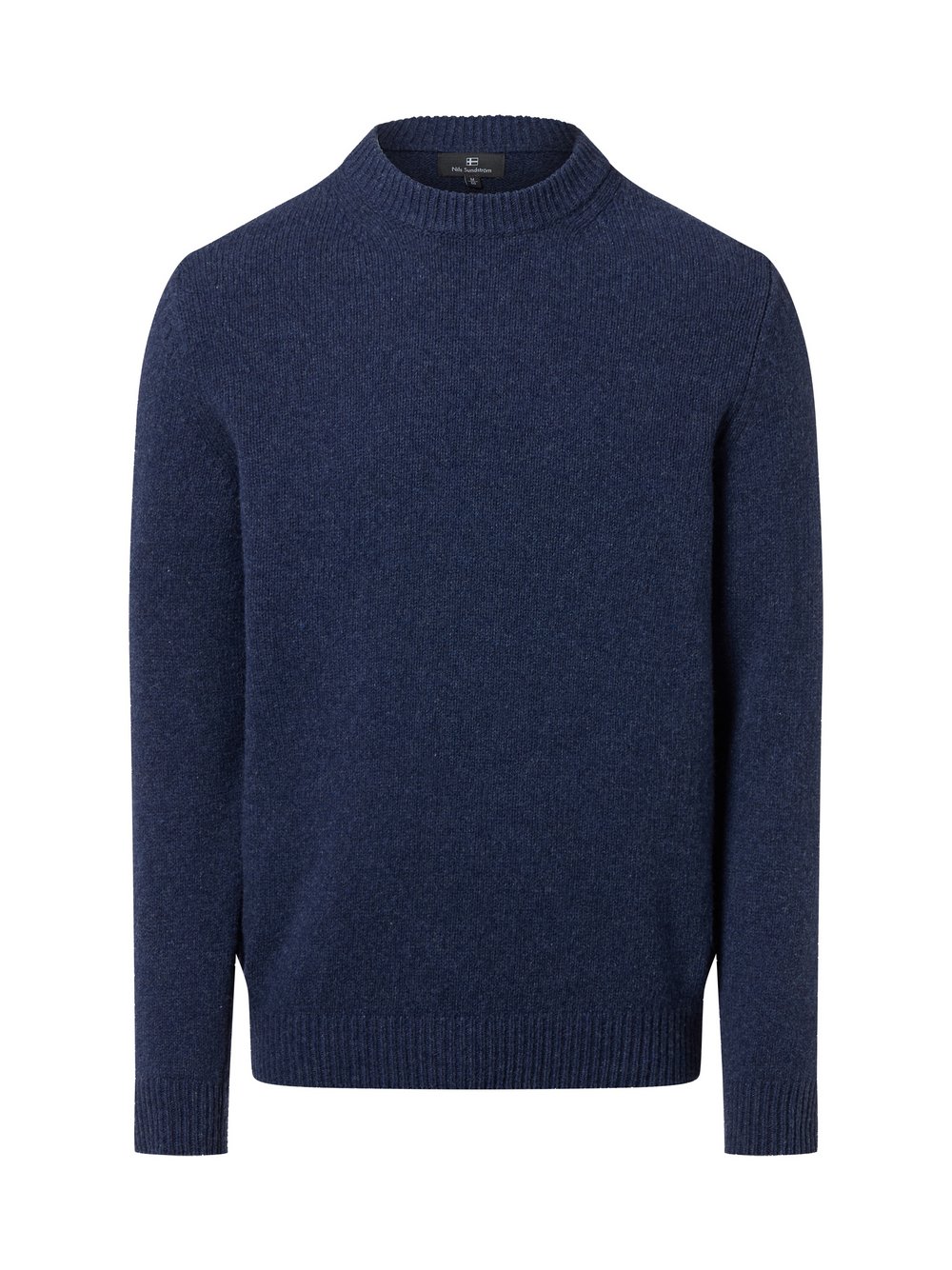 Nils Sundström Pullover Herren Schurwolle blau meliert, M