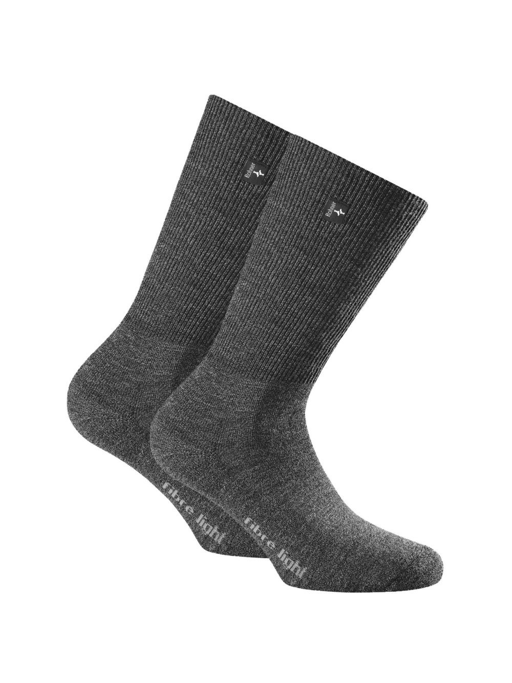 Rohner Socken 2er Pack Damen Wolle grau, 36-38