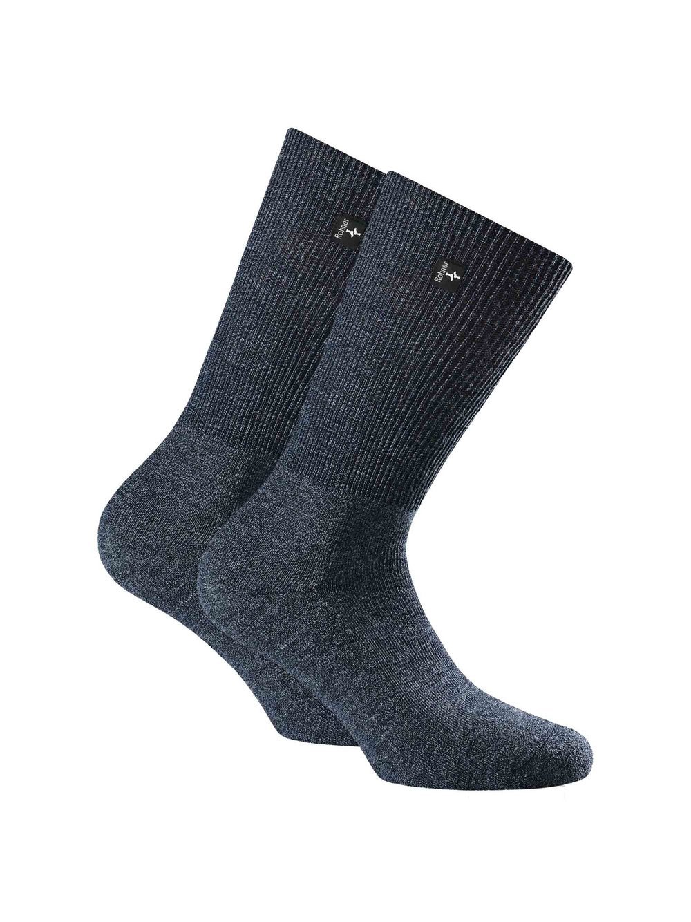 Rohner Socken 2er Pack Damen Wolle blau, 36-38