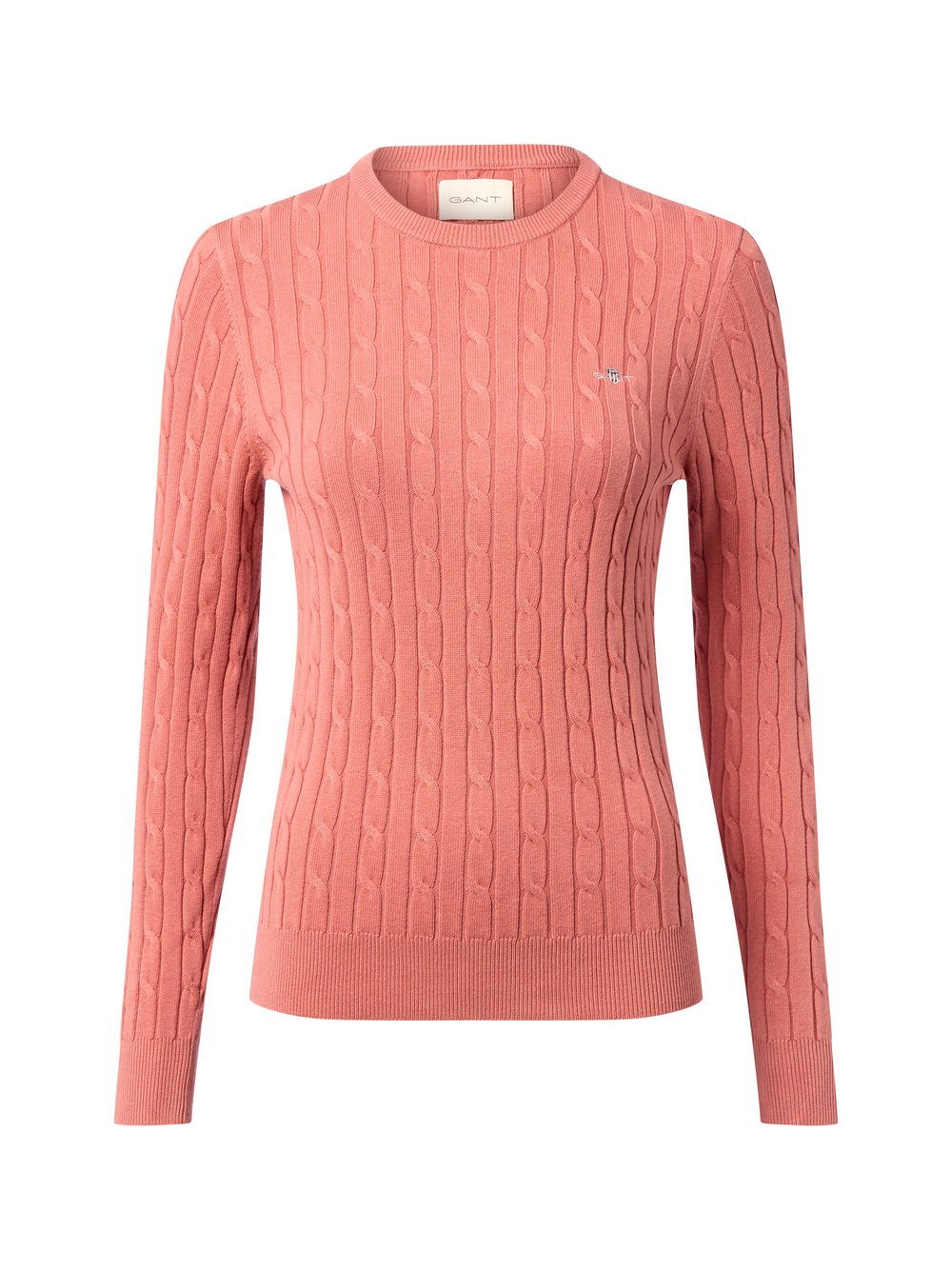 Thumbnail - Gant Pullover Damen Baumwolle rosa strukturiert, S