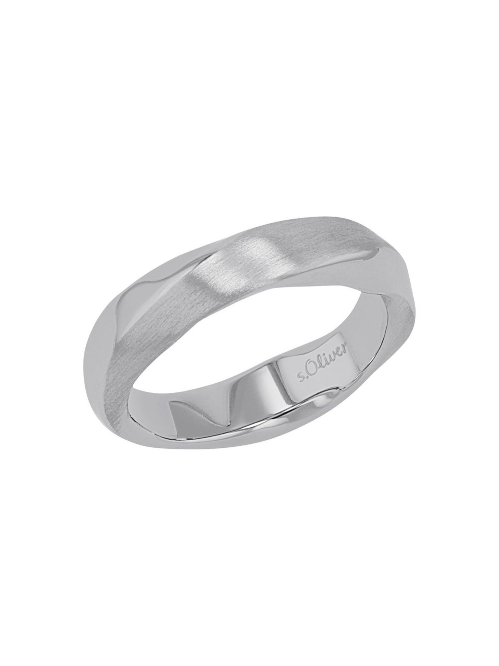 s.Oliver Ring Damen Edelstahl silber, 56