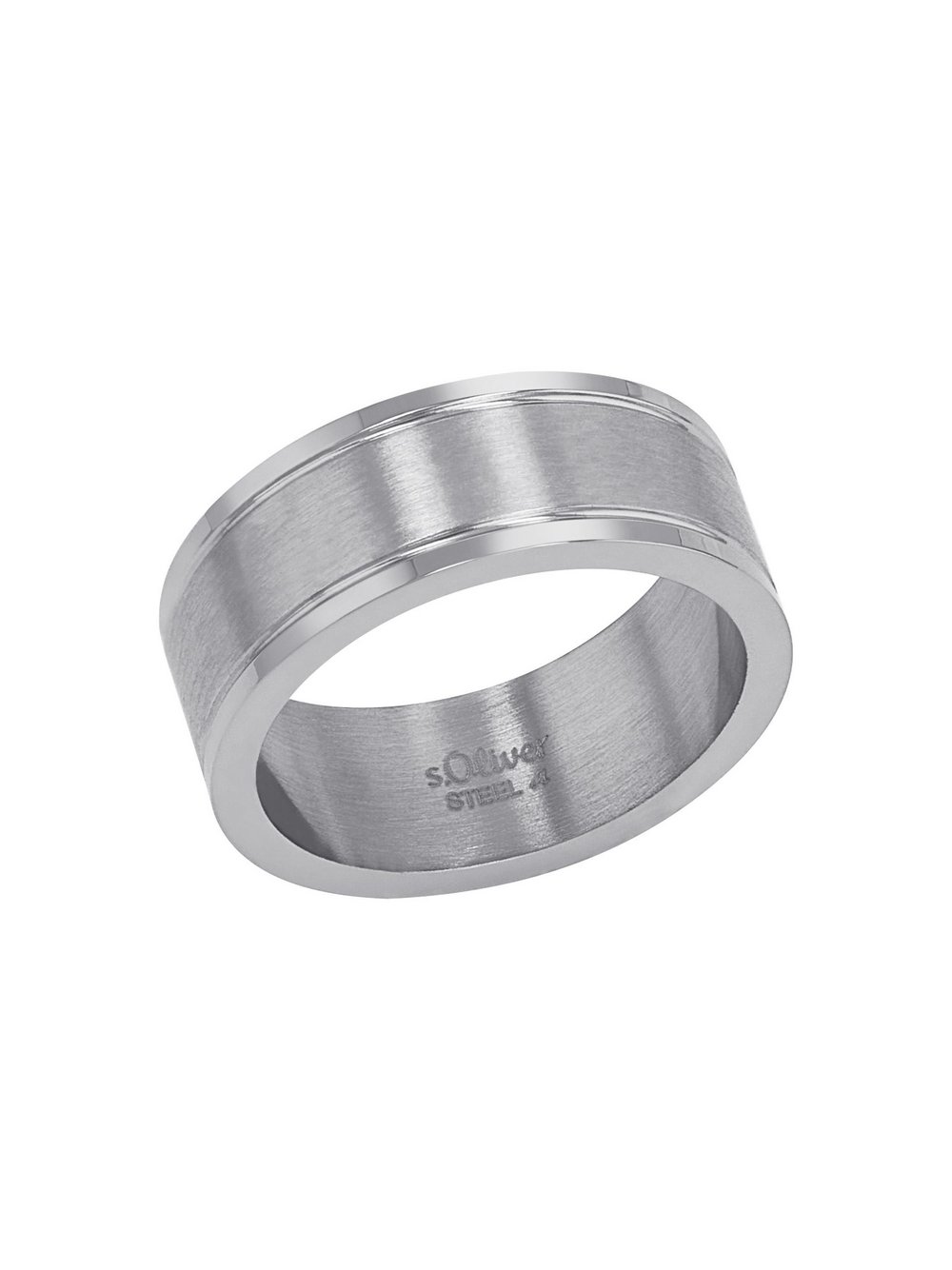 s.Oliver Ring Herren Edelstahl silber, 60