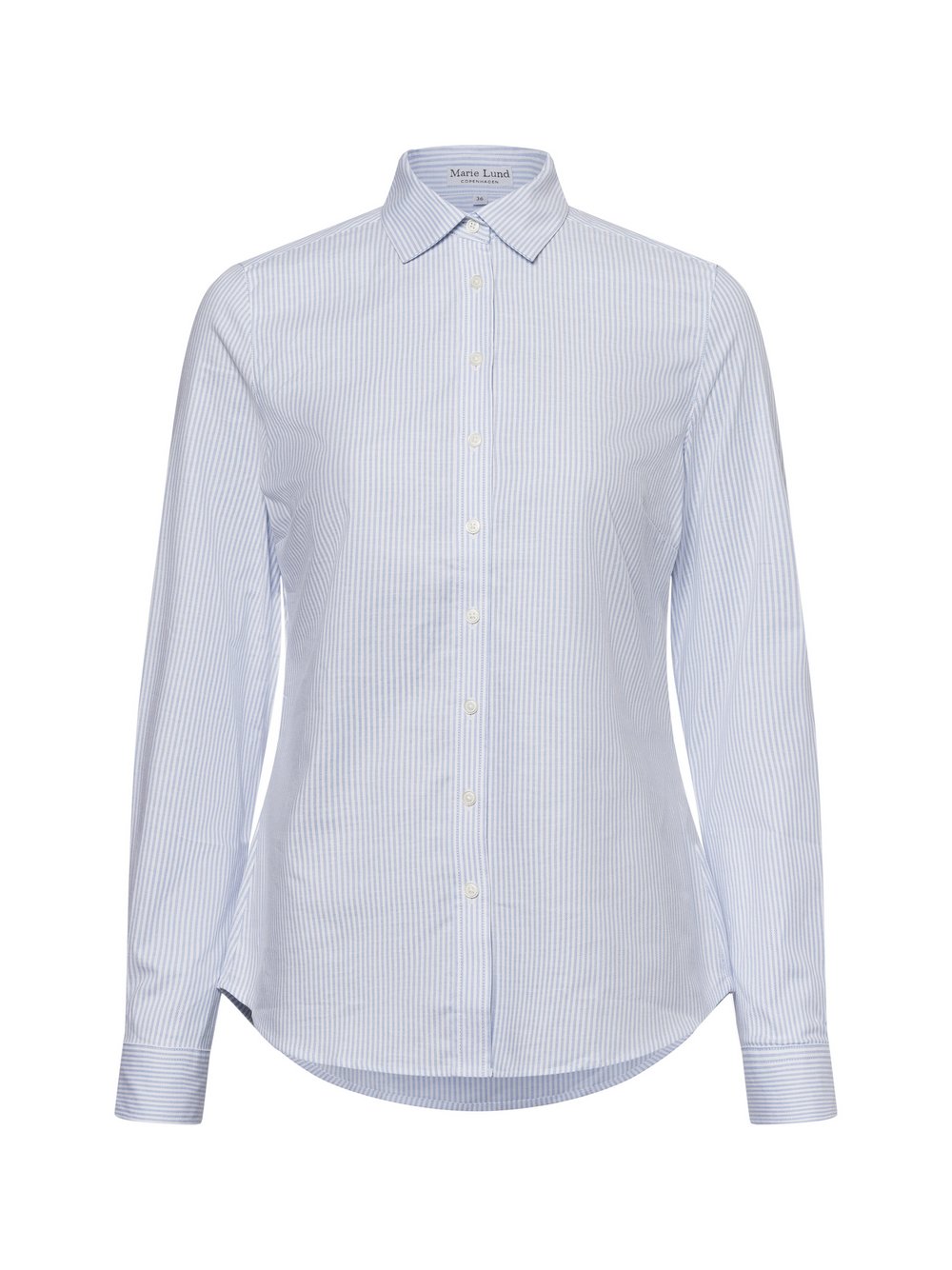 Marie Lund Bluse Damen Baumwolle blau gestreift, 34