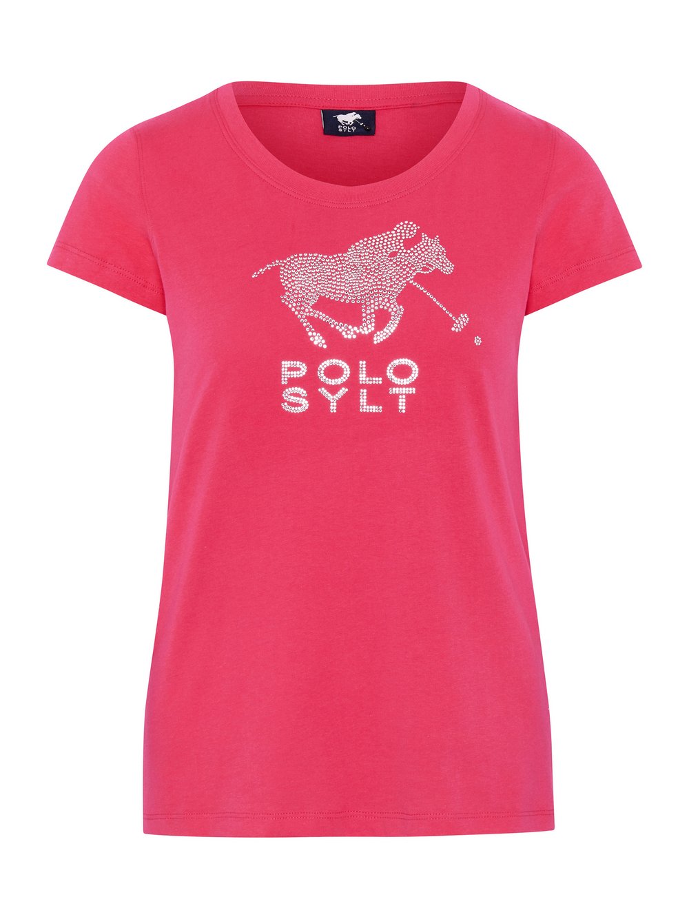 Polo Sylt T-Shirt Damen Baumwolle pink bedruckt, XS