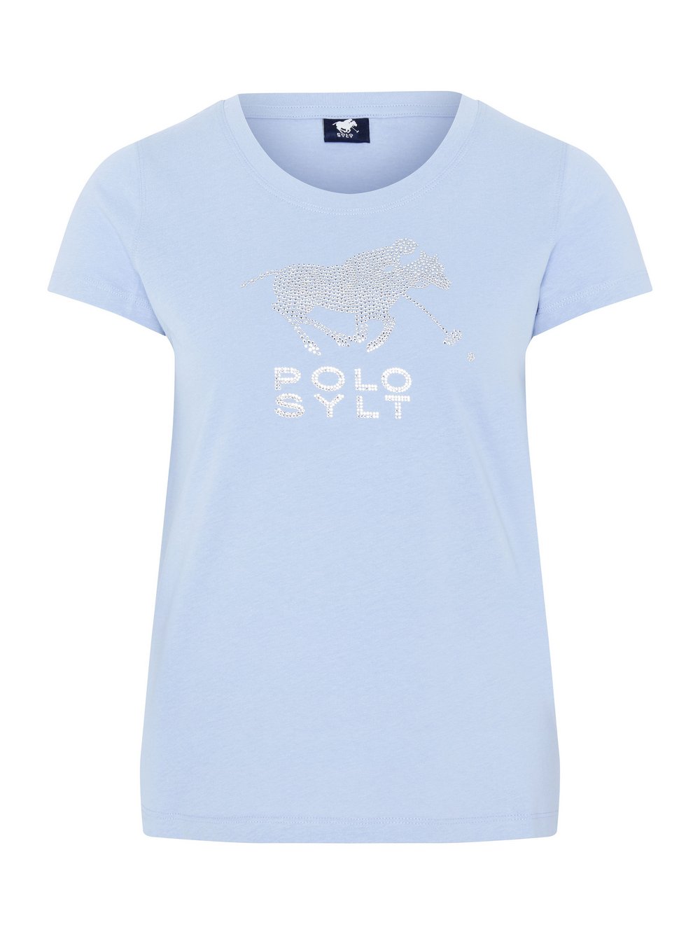 Polo Sylt T-Shirt Damen Baumwolle blau bedruckt, XS