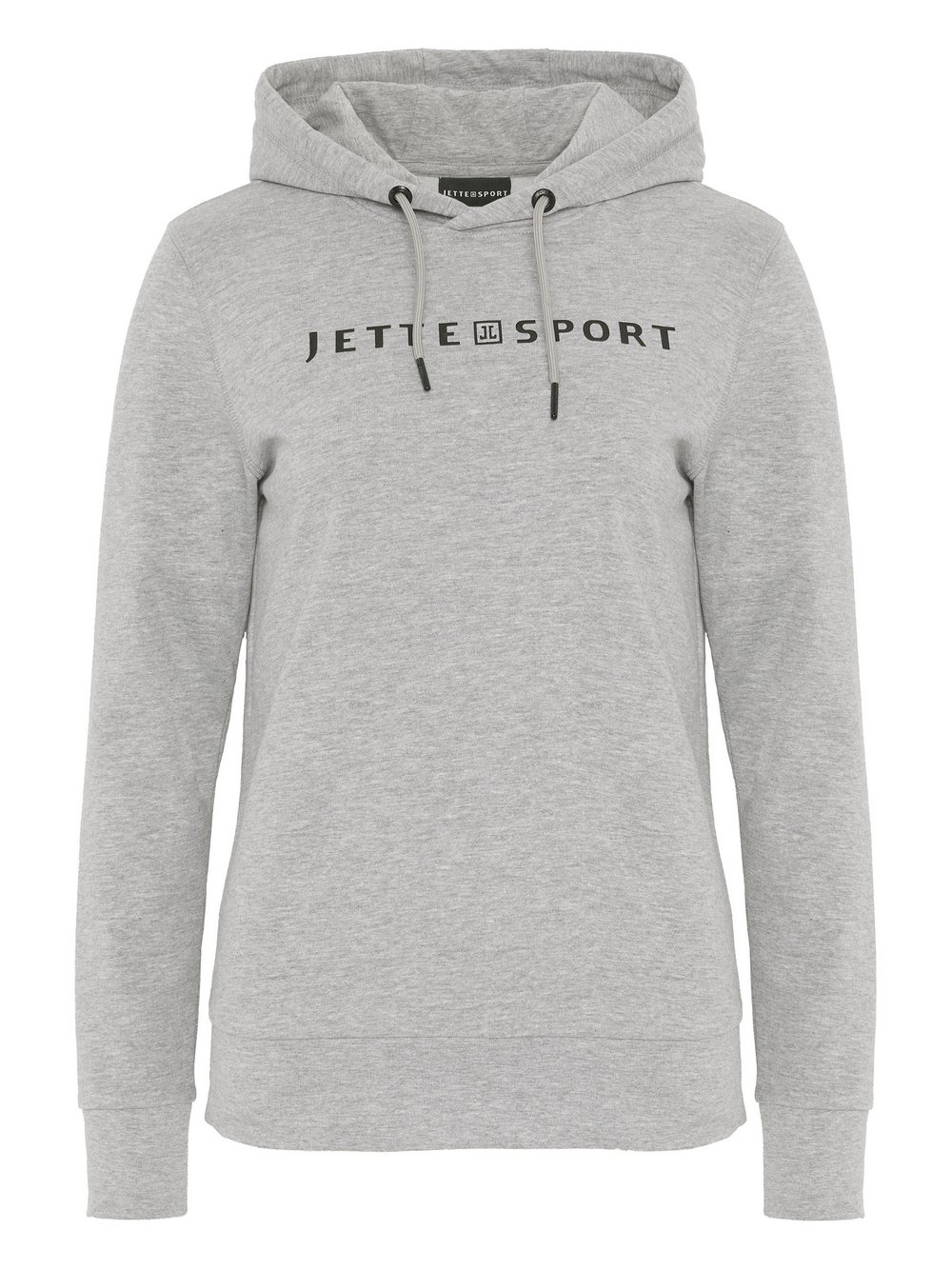 JETTE SPORT Kapuzensweatshirt Damen Baumwolle grau bedruckt, 44-46