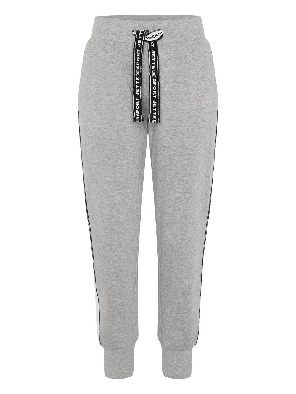 JETTE SPORT Sweathose Damen Baumwolle grau bedruckt, 48-50