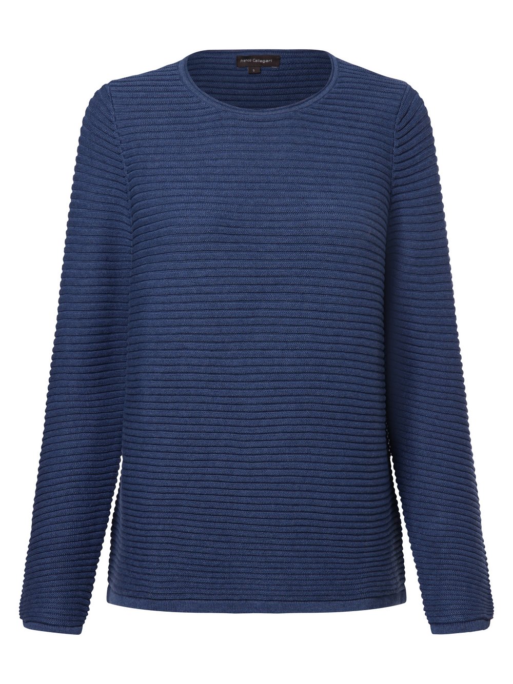 Franco Callegari Sweter damski Kobiety Bawełna niebieski jednolity, XL