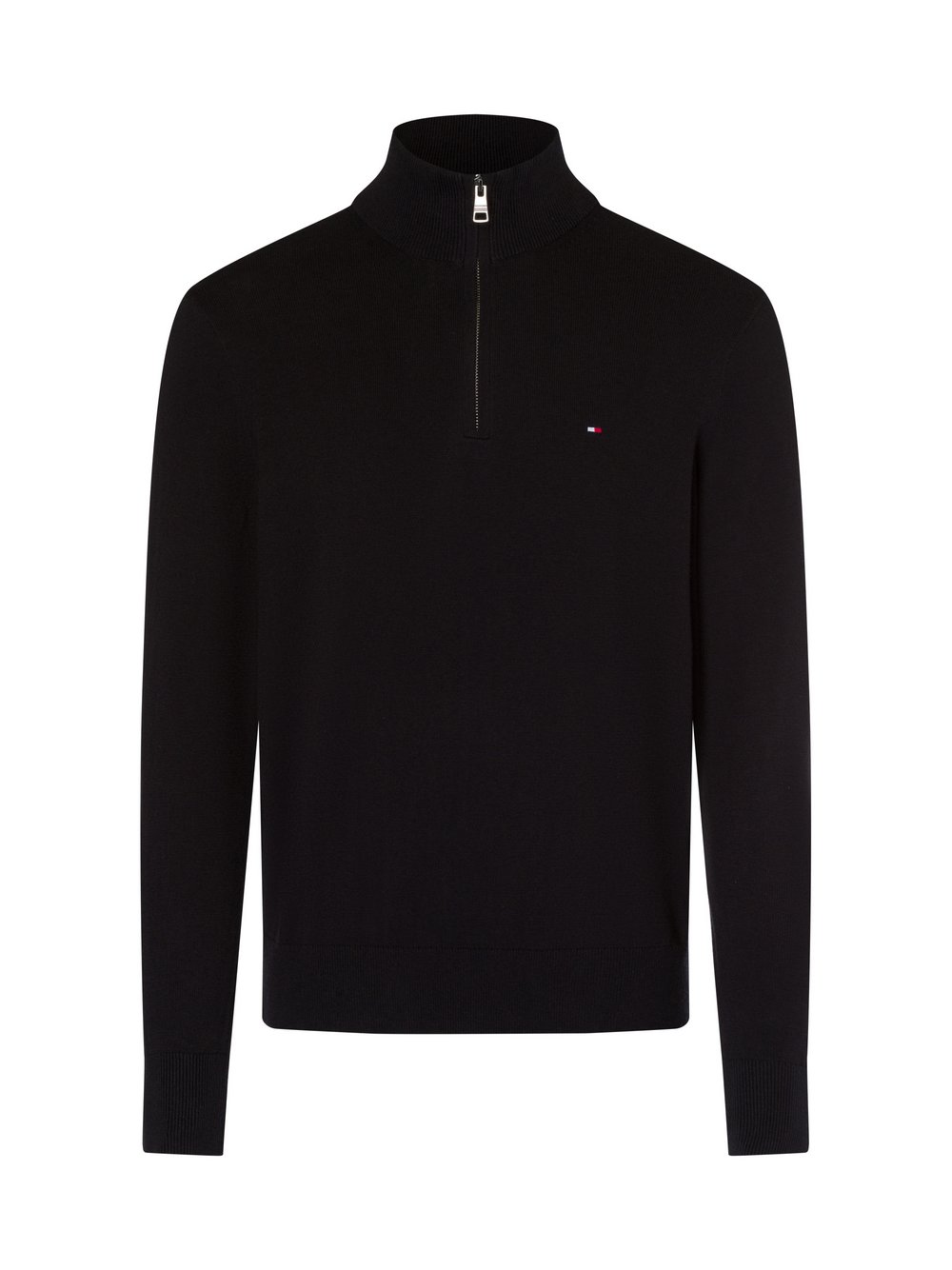 Tommy Hilfiger Pullover mit Cashmere-Anteil Herren Baumwolle schwarz, L