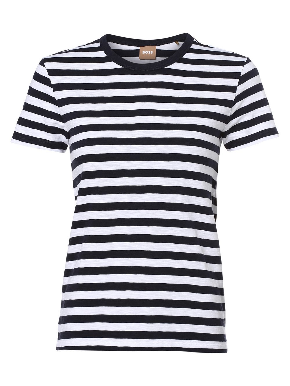 BOSS - T-shirt damski – C_Esla_Striped, niebieski|biały
