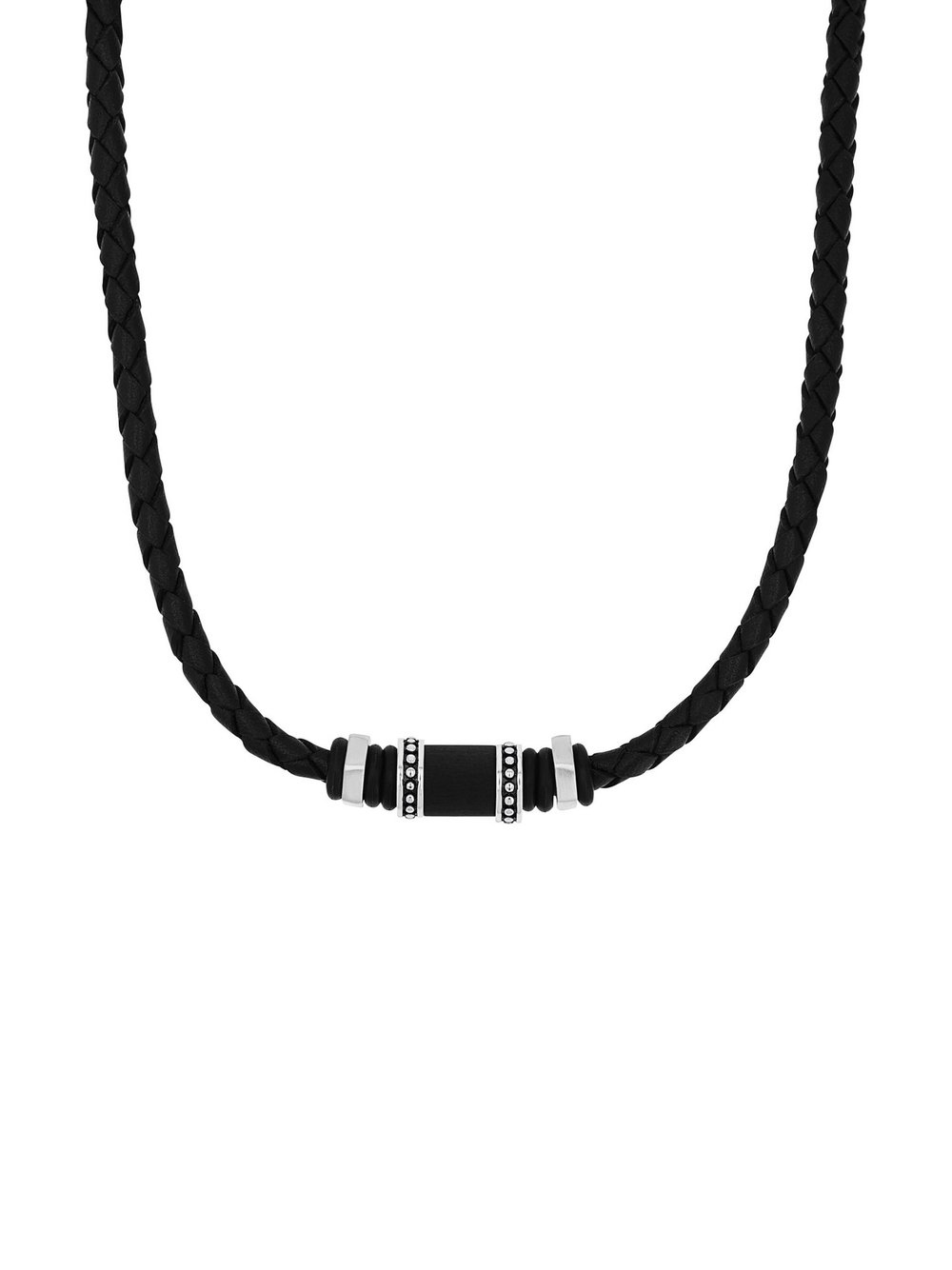 s.Oliver Halsband Herren Edelstahl schwarz, 50